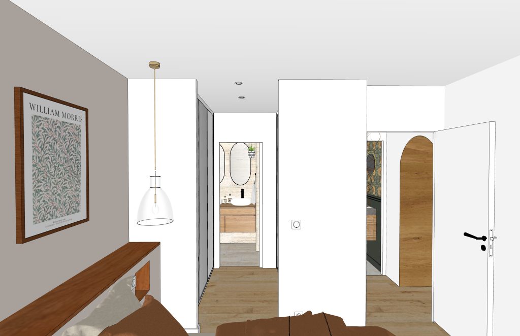 chambre vue dressing